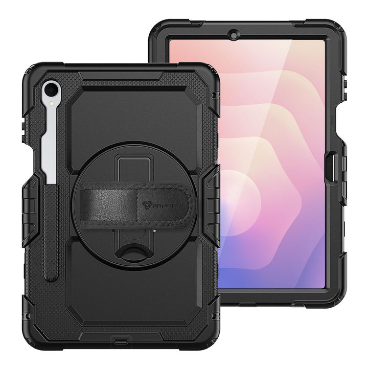 ARMOR-X Samsung Galaxy Tab S11 SM-X730 / X736 / X738 case with kick stand. Hand free typing, drawing, video watching.