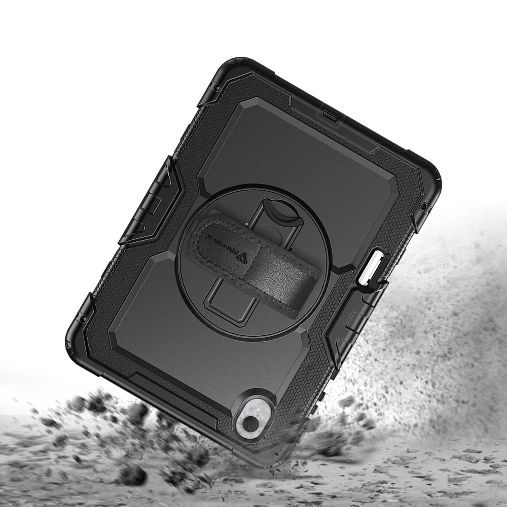 ARMOR-X Samsung Galaxy Tab S12+ S12 Plus SM-X840 / X846 shockproof case, impact protection cover with hand strap and kick stand. Rugged protective case with the best dropproof protection.