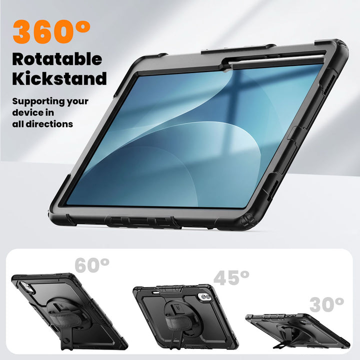 ARMOR-X Samsung Galaxy Tab S12 Ultra SM-X940 / X946 case with kick stand. Hand free typing, drawing, video watching.