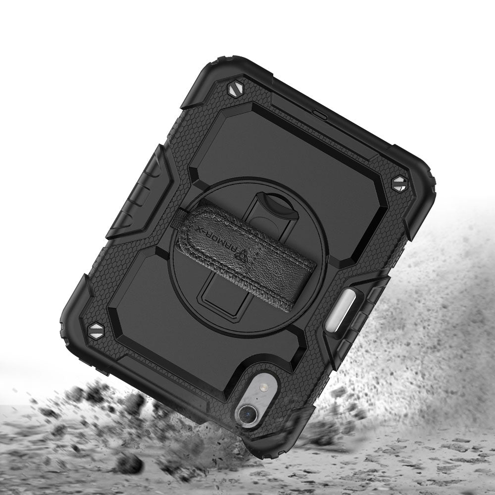 GEN-iPad-M8 | iPad mini (A20 Pro) | Rainproof military grade rugged case with hand strap and kick-stand