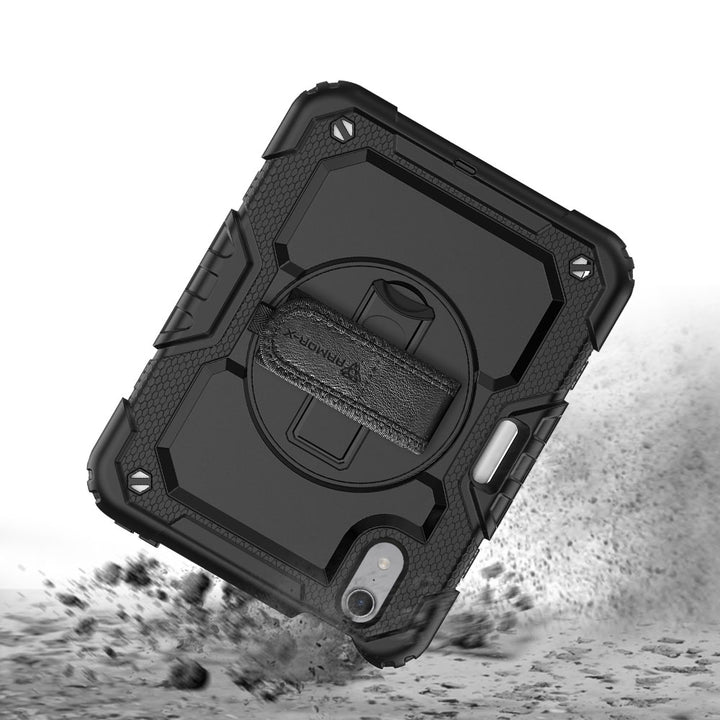GEN-iPad-M8 | iPad mini (A20 Pro) | Rainproof military grade rugged case with hand strap and kick-stand