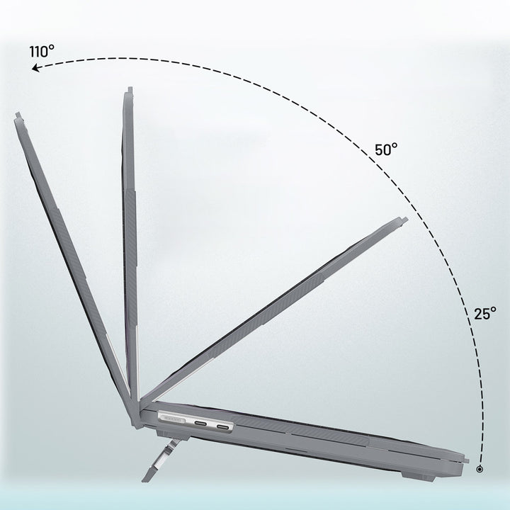 ARMOR-X MacBook Air 15" 2023 / 2024 (A2941 / A3114) shockproof case. Degrees free opening and closing within 110°.