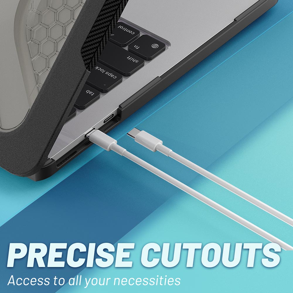 ARMOR-X MacBook Neo (A3404) shockproof case. Easy access to all ports and features.