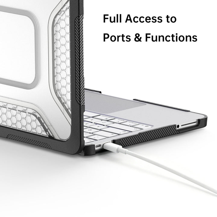 ARMOR-X MacBook Neo (A3404) shockproof case. Easy access to all ports and features.