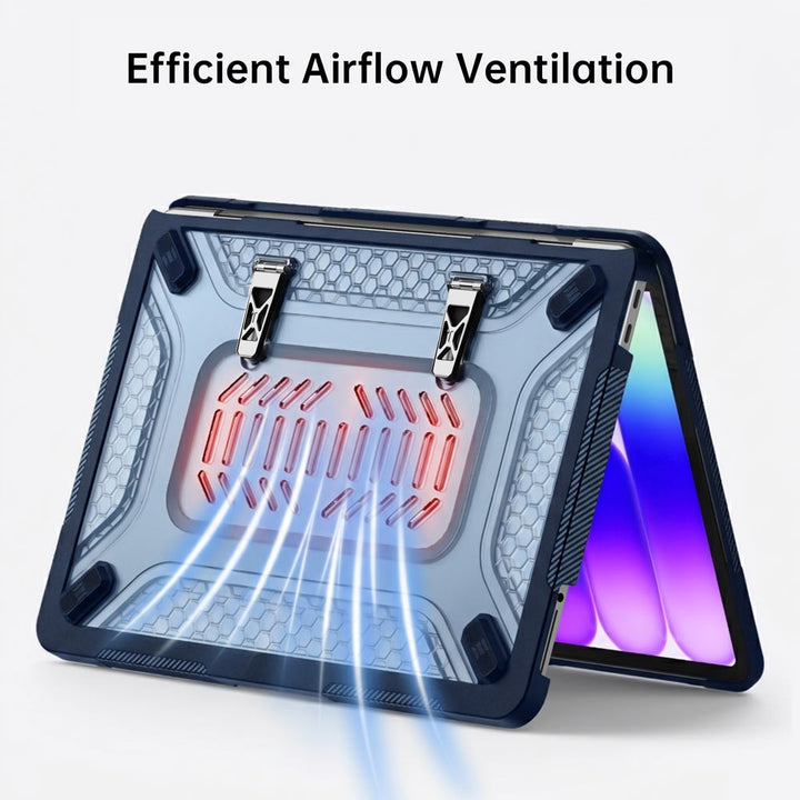 ARMOR-X MacBook Neo (A3404) case. Engineered with vented cooling slots on the bottom cover to maximize airflow and promote efficient heat dissipation, helping keep your MacBook cool during demanding workloads.
