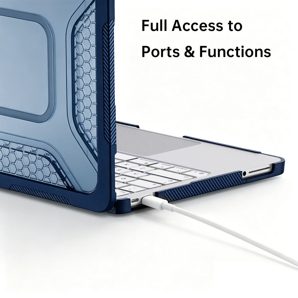 ARMOR-X MacBook Neo (A3404) shockproof case. Easy access to all ports and features.