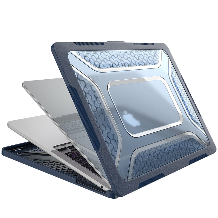ARMOR-X MacBook Neo (A3404) shockproof case. Simple clip-on/off design.