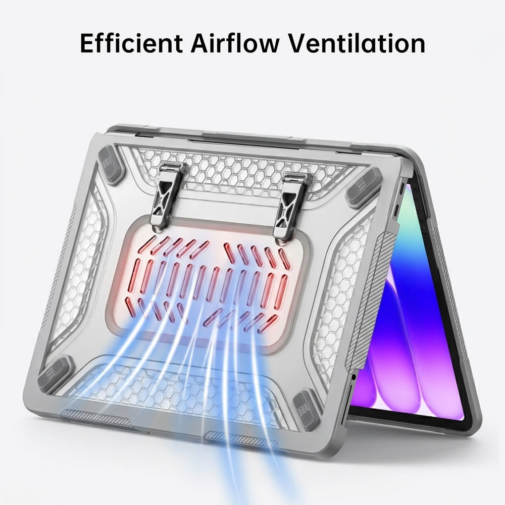 ARMOR-X MacBook Neo (A3404) case. Engineered with vented cooling slots on the bottom cover to maximize airflow and promote efficient heat dissipation, helping keep your MacBook cool during demanding workloads.