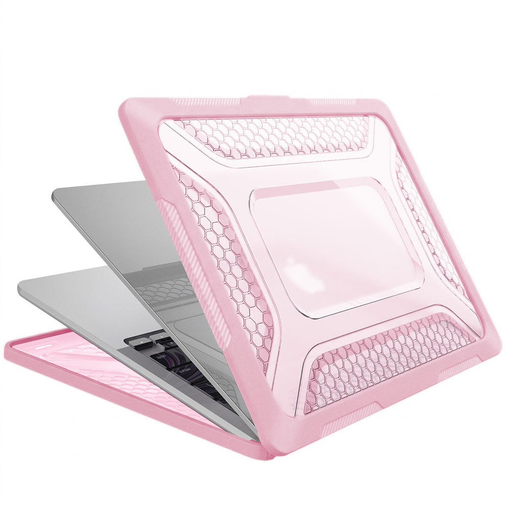 ARMOR-X MacBook Neo (A3404) shockproof case. Simple clip-on/off design.