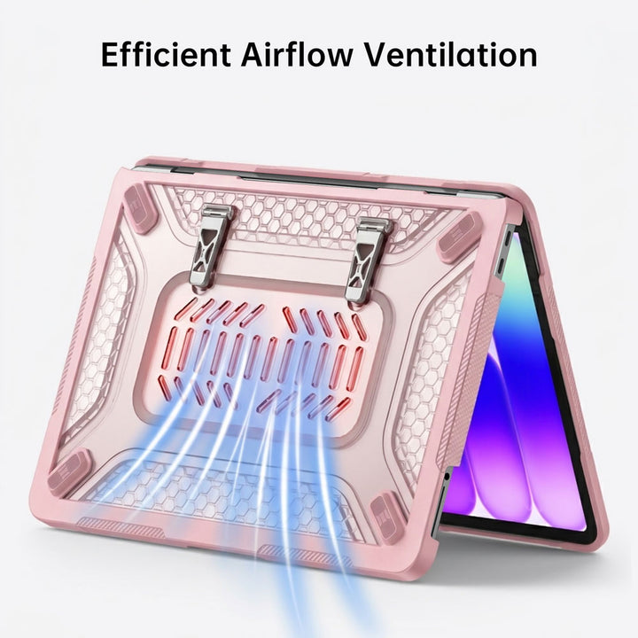 ARMOR-X MacBook Neo (A3404) case. Engineered with vented cooling slots on the bottom cover to maximize airflow and promote efficient heat dissipation, helping keep your MacBook cool during demanding workloads.