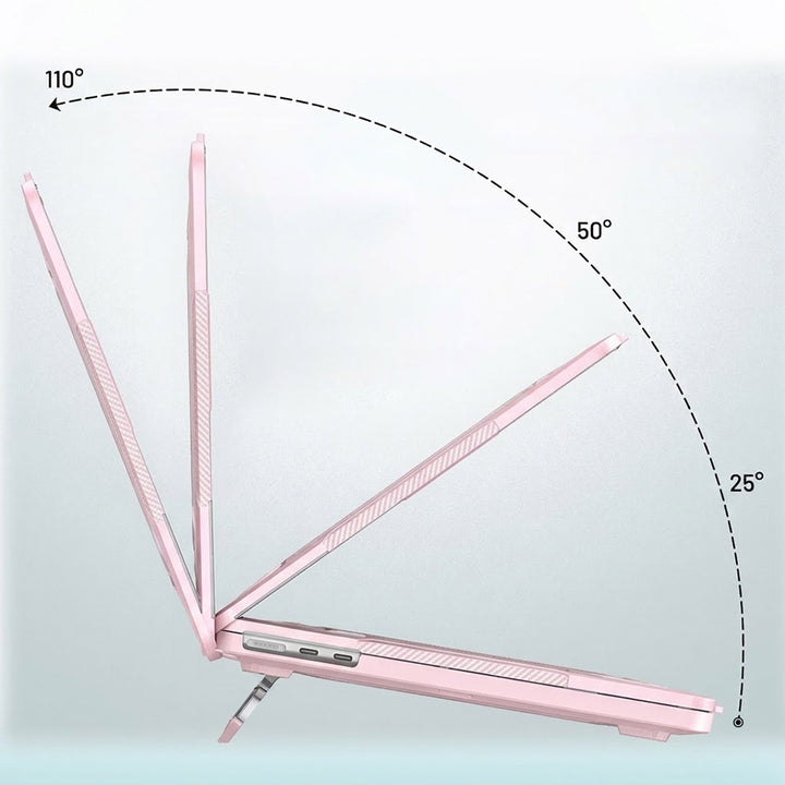 ARMOR-X MacBook Neo (A3404) shockproof case. Degrees free opening and closing within 110°.
