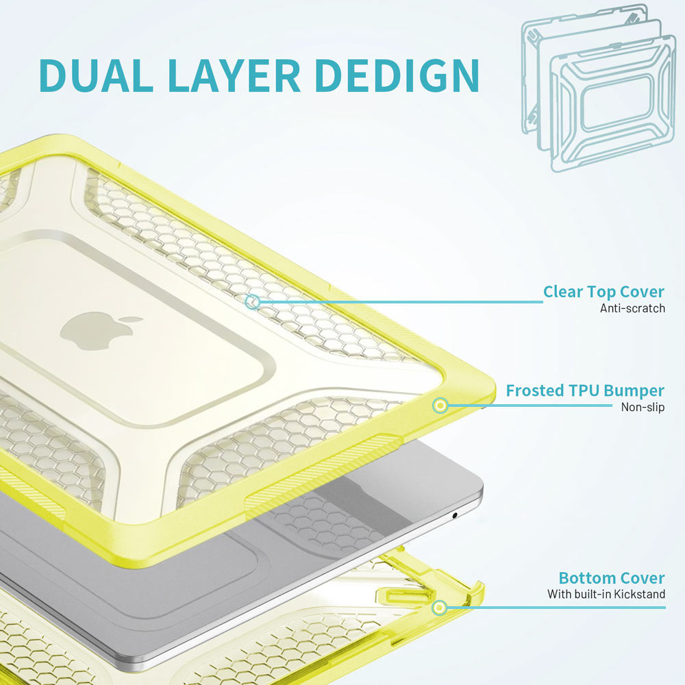 ARMOR-X MacBook Neo (A3404) Heavy Duty Slim Hard Shell Dual Layer Protective Cover.