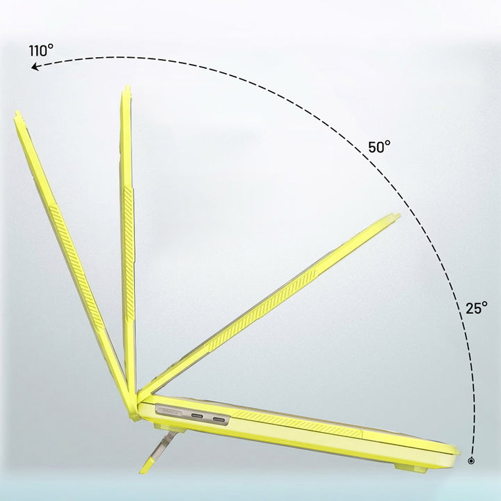ARMOR-X MacBook Neo (A3404) shockproof case. Degrees free opening and closing within 110°.