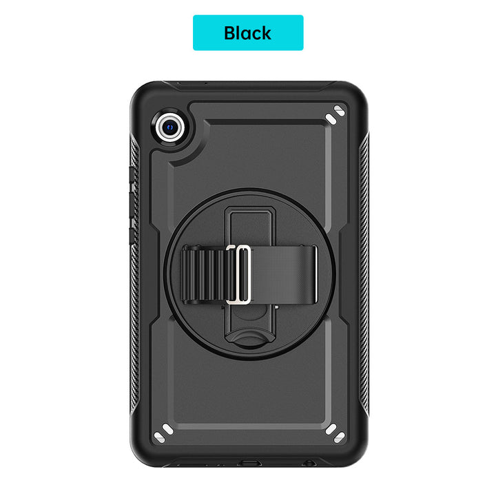 HEN-SS-X135 | Samsung Galaxy Tab A11 ( 8.7" ) SM-X130 / SM-X133 / SM-X135 | 2 Layers Protective Rugged Case with Loopback Hand Strap and Kick-stand