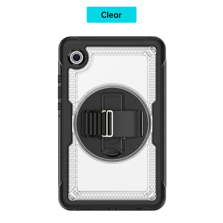 HEN-SS-X135 | Samsung Galaxy Tab A11 ( 8.7" ) SM-X130 / SM-X133 / SM-X135 | 2 Layers Protective Rugged Case with Loopback Hand Strap and Kick-stand