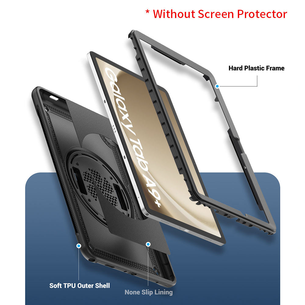 ARMOR-X Samsung Galaxy Tab A11+ A11 Plus ( 11" ) SM-X230 / SM-X235 / SM-X236 rugged case. 2 layers impact resistant design, made up with hard plastic frame and TPU bumper.