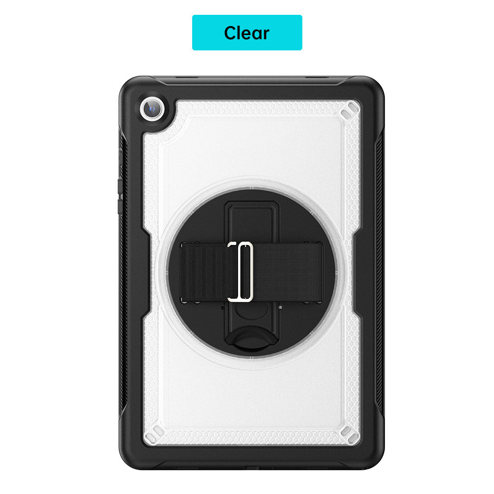 HEN-SS-X230 | Samsung Galaxy Tab A11+ A11 Plus ( 11" ) SM-X230 / SM-X235 / SM-X236 | 2 Layers Protective Rugged Case with Loopback Hand Strap and Kick-stand