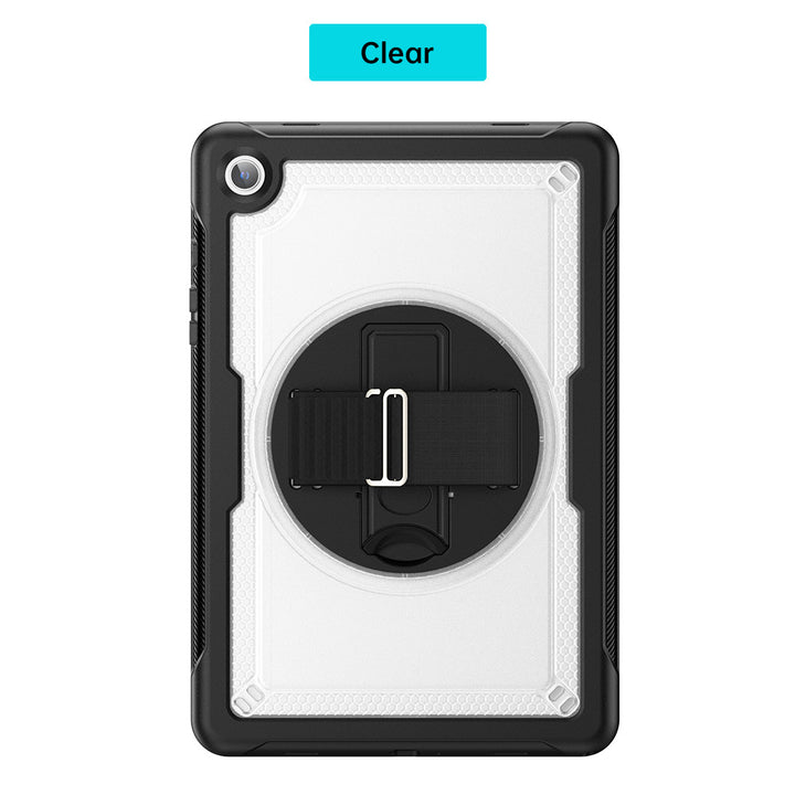 HEN-SS-X230 | Samsung Galaxy Tab A11+ A11 Plus ( 11" ) SM-X230 / SM-X235 / SM-X236 | 2 Layers Protective Rugged Case with Loopback Hand Strap and Kick-stand