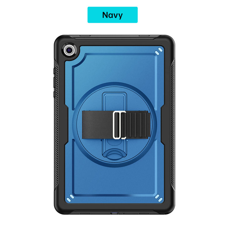 HEN-SS-X230 | Samsung Galaxy Tab A11+ A11 Plus ( 11" ) SM-X230 / SM-X235 / SM-X236 / SM-X238 | 2 Layers Protective Rugged Case with Loopback Hand Strap and Kick-stand