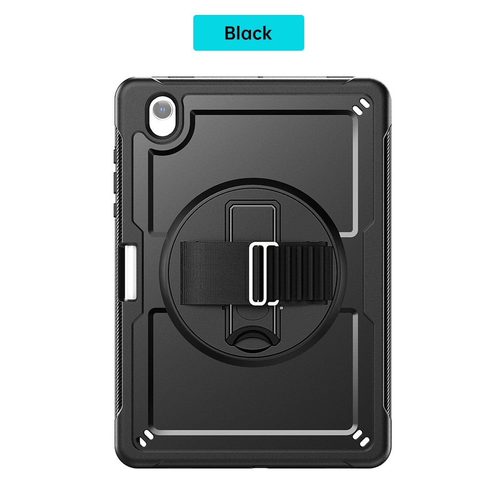 HEN-SS-X400 | Samsung Galaxy Tab S10 Lite SM-X400 / X406 | 2 Layers Protective Rugged Case with Loopback Hand Strap and Kick-stand