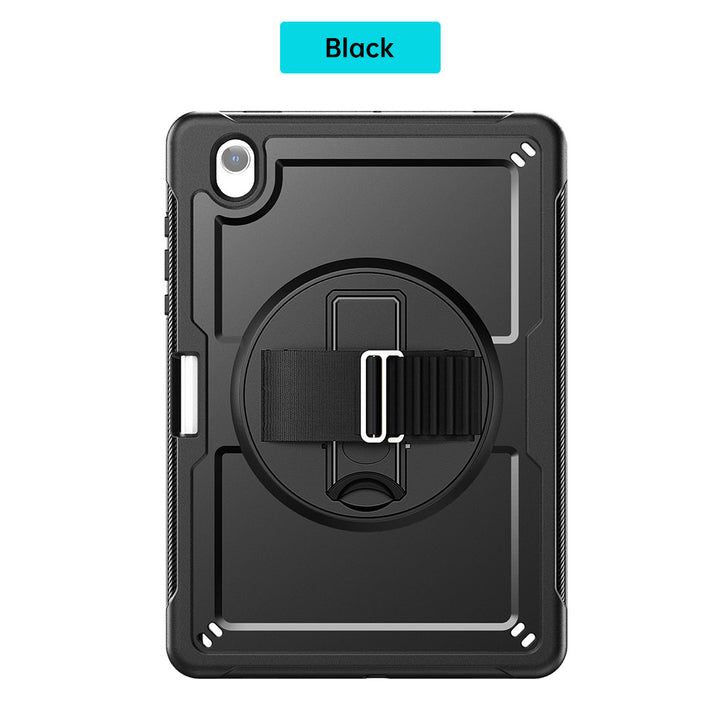 HEN-SS-X400 | Samsung Galaxy Tab S10 Lite SM-X400 / X406 | 2 Layers Protective Rugged Case with Loopback Hand Strap and Kick-stand