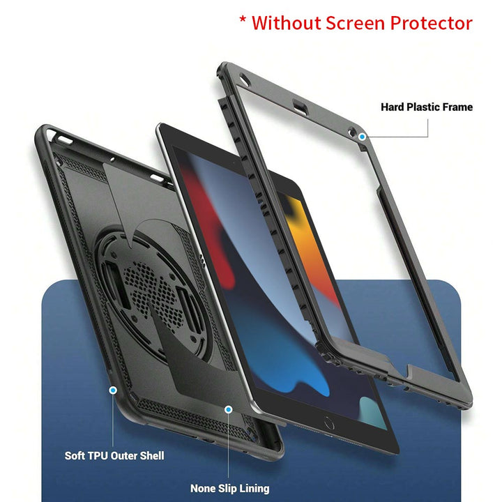 ARMOR-X iPad Air (3rd Gen.) 2019 rugged case. 2 layers impact resistant design, made up with hard plastic frame and TPU bumper.