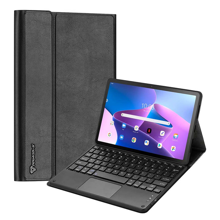 HKV-LN-M10P3 | Lenovo Tab M10 Plus ( Gen3 ) TB125 / TB128 | Detachable Keyboard Case with PU leather Folio Cover