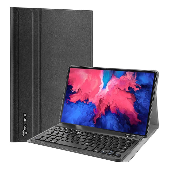 ARMOR-X Lenovo Tab P11 TB-J606 shockproof case, impact protection cover. Shockproof case with magnetic detachable wireless keyboard. Hand free typing, drawing, video watching.