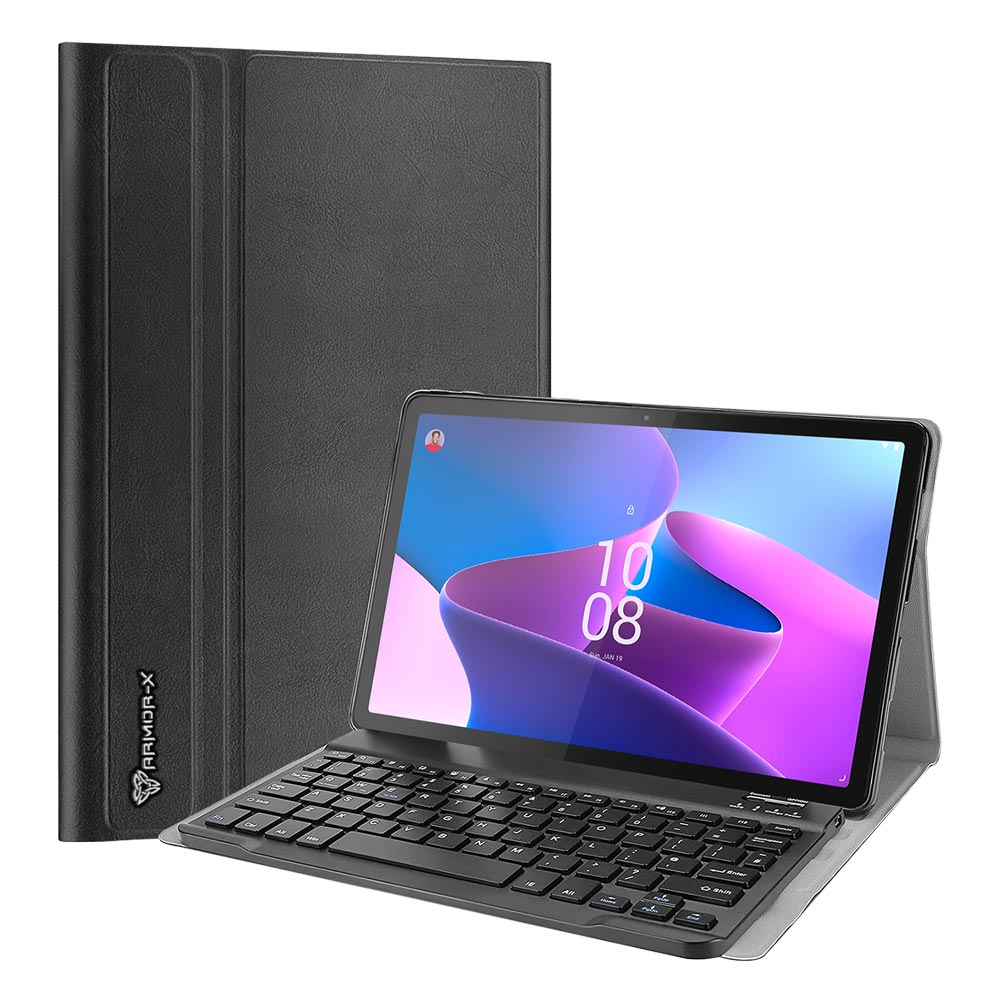 ARMOR-X Lenovo Tab P11 Pro Gen 2 TB132FU shockproof case, impact protection cover. Shockproof case with magnetic detachable wireless keyboard. Hand free typing, drawing, video watching.
