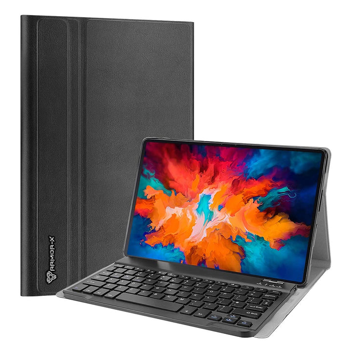 ARMOR-X Lenovo Tab P11 Pro TB-J706 shockproof case, impact protection cover. Shockproof case with magnetic detachable wireless keyboard. Hand free typing, drawing, video watching.