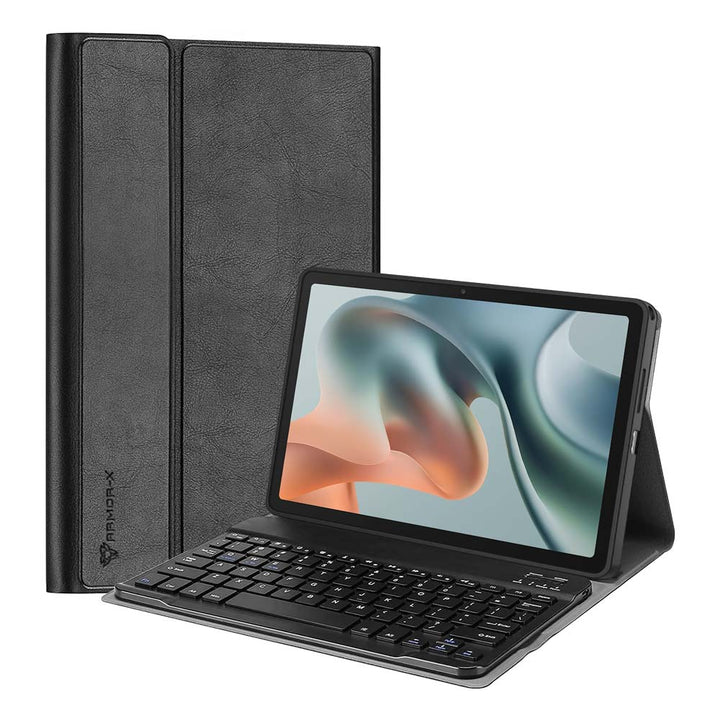 ARMOR-X Motorola Moto Pad 60 Lite shockproof case, impact protection cover. Shockproof case with magnetic detachable wireless keyboard. Hand free typing, drawing, video watching.