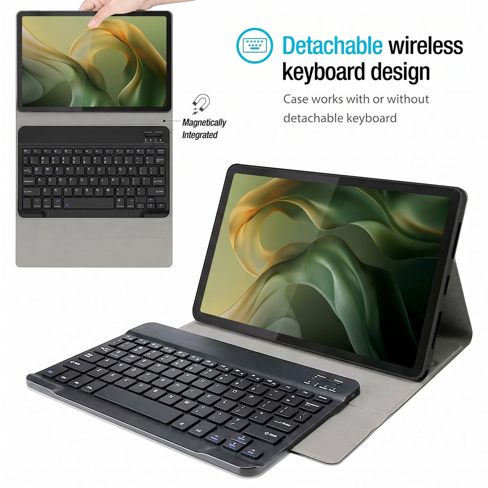 ARMOR-X Motorola Moto Pad (2026) / Moto Pad 60 Neo shockproof case, impact protection cover. Shockproof case with magnetic detachable wireless keyboard.