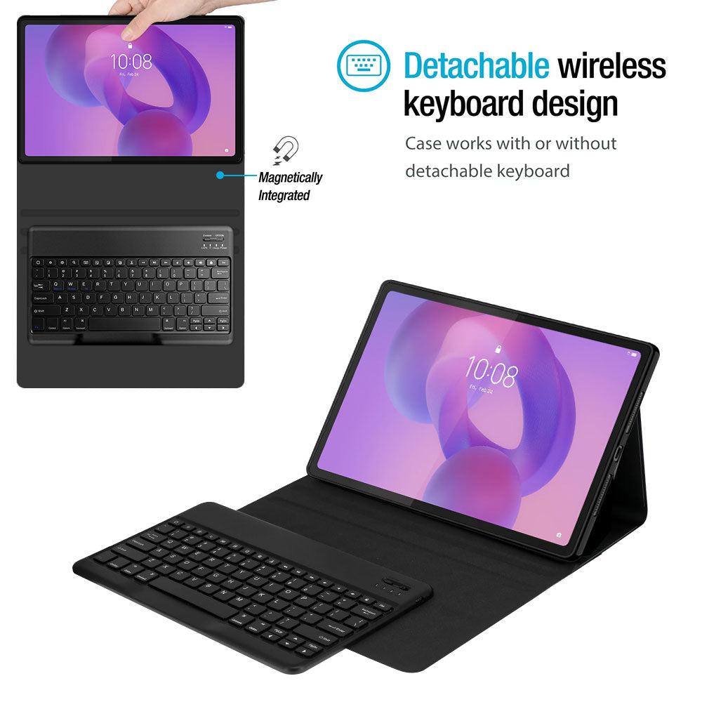 ARMOR-X Lenovo Tab K12 TB361 / Lenovo Idea Tab Plus ( 12.1" TB361 ) shockproof case, impact protection cover. Shockproof case with magnetic detachable wireless keyboard.