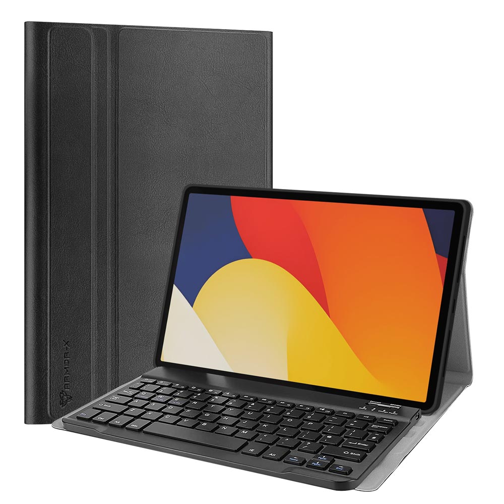 ARMOR-X Motorola Moto Pad 60 Pro shockproof case, impact protection cover. Shockproof case with magnetic detachable wireless keyboard. Hand free typing, drawing, video watching.