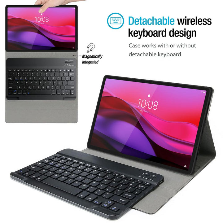ARMOR-X Lenovo Yoga Tab Plus TB520FU shockproof case, impact protection cover. Shockproof case with magnetic detachable wireless keyboard.