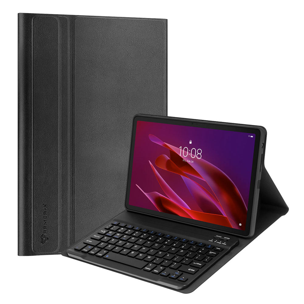 ARMOR-X Lenovo ThinkTab X11 (Gen 1) TB353 shockproof case, impact protection cover. Shockproof case with magnetic detachable wireless keyboard. Hand free typing, drawing, video watching.