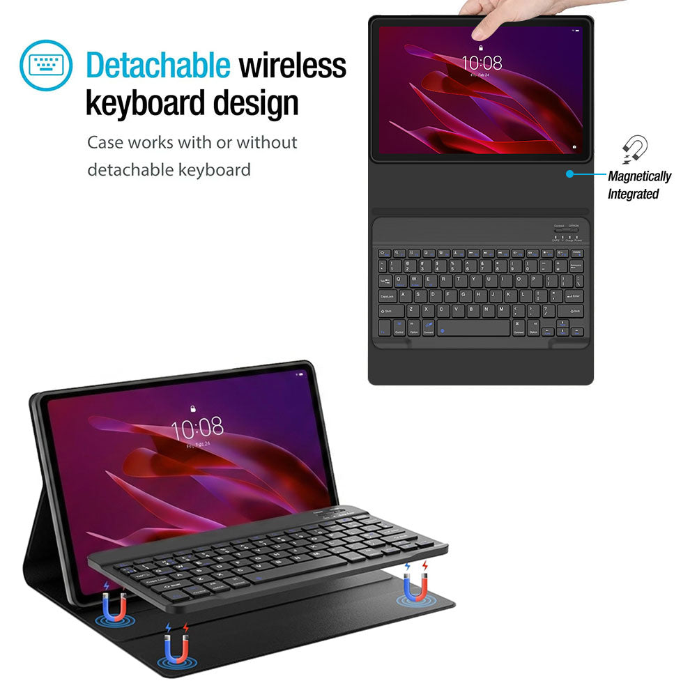 ARMOR-X Lenovo ThinkTab X11 (Gen 1) TB353 shockproof case, impact protection cover. Shockproof case with magnetic detachable wireless keyboard.
