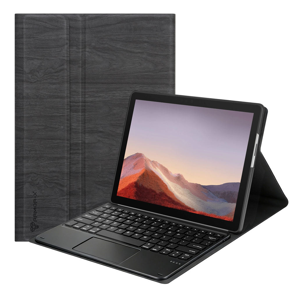 HKV-MS-SFPR7 | Microsoft Surface Pro 7 / 7 Plus / 6 / 5 / 4 | Detachable Keyboard Case with PU leather Folio Cover