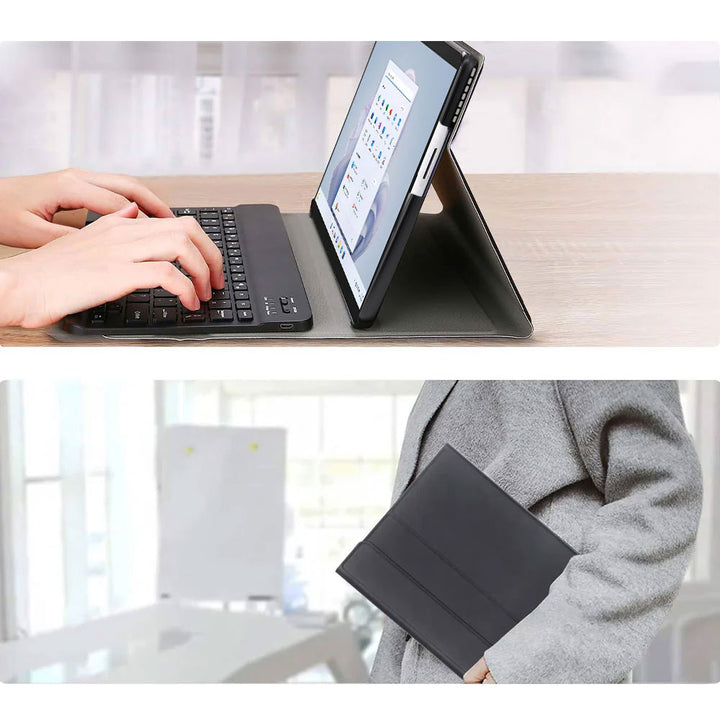 ARMOR-X Microsoft Surface Pro 13-inch Copilot+ PC shockproof case, impact protection cover. Hand free typing, drawing, video watching.