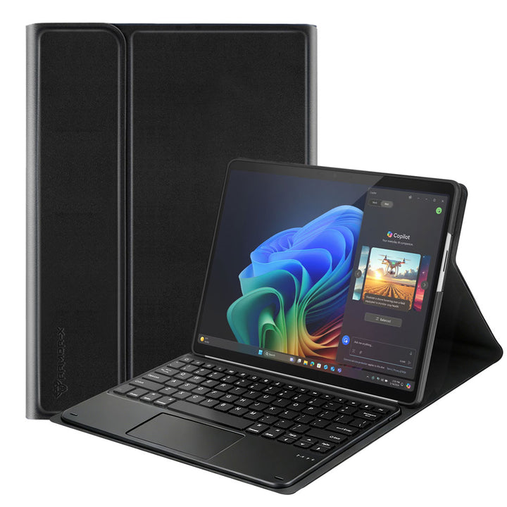 HKV-MS-SFPR8 | Microsoft Surface Pro 13-inch Copilot+ PC | Detachable Keyboard Case with PU leather Folio Cover