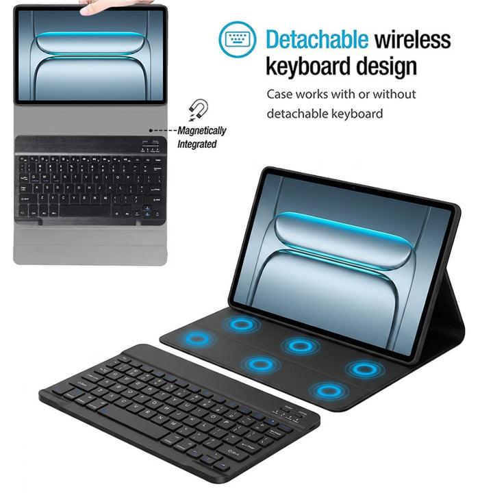 ARMOR-X OPPO Pad SE (OPD2419) shockproof case, impact protection cover. Shockproof case with magnetic detachable wireless keyboard.