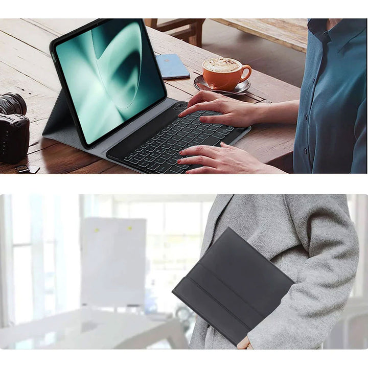 ARMOR-X OnePlus Pad Lite shockproof case, impact protection cover. Hand free typing, drawing, video watching.