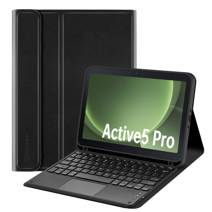 HKV-SS-X350 | Samsung Galaxy Tab Active5 Pro (10.1-inch) SM-X350 SM-X356 SM-X358 / Active4 Pro / Active Pro | Detachable Keyboard Case with PU leather Folio Cover
