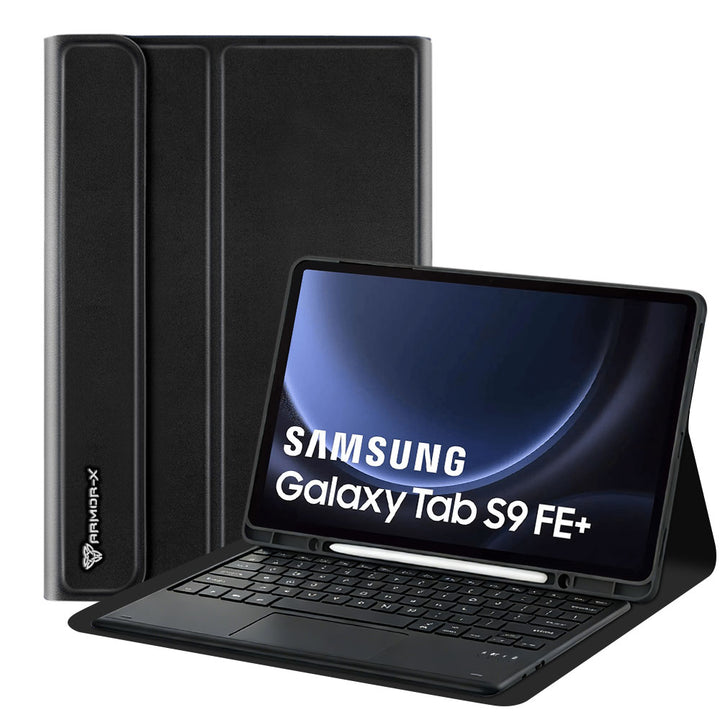HKV-SS-X610 | Samsung Galaxy Tab S9 FE+ S9 FE Plus SM-X610 X616 X618 | Detachable Keyboard Case with PU leather Folio Cover