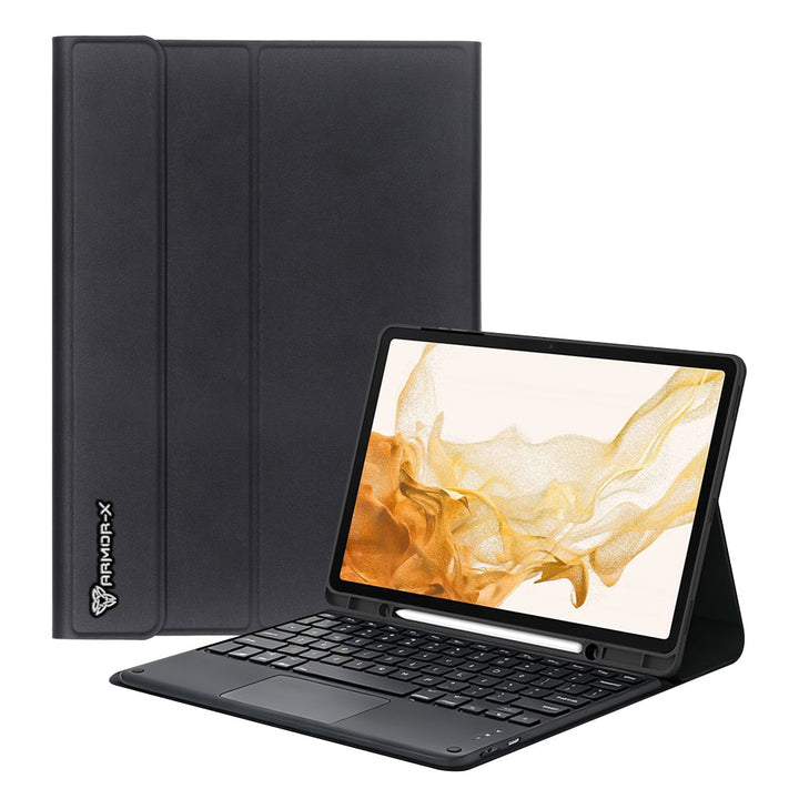 HKV-SS-X700 | Samsung Galaxy Tab S8 SM-X700 / SM-X706 | Detachable Keyboard Case with PU leather Folio Cover