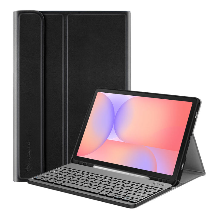 ARMOR-X Samsung Galaxy Tab S10 FE SM-X520 X526 X528 / S10 Lite SM-X400 X406 shockproof case, impact protection cover. Shockproof case with magnetic detachable wireless keyboard. Hand free typing, drawing, video watching.