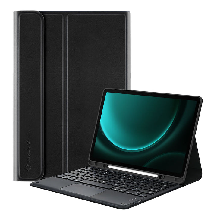 HKV-SS-X710 | Samsung Galaxy Tab S9 FE SM-X510 X516 X518 | Detachable Keyboard Case with PU leather Folio Cover