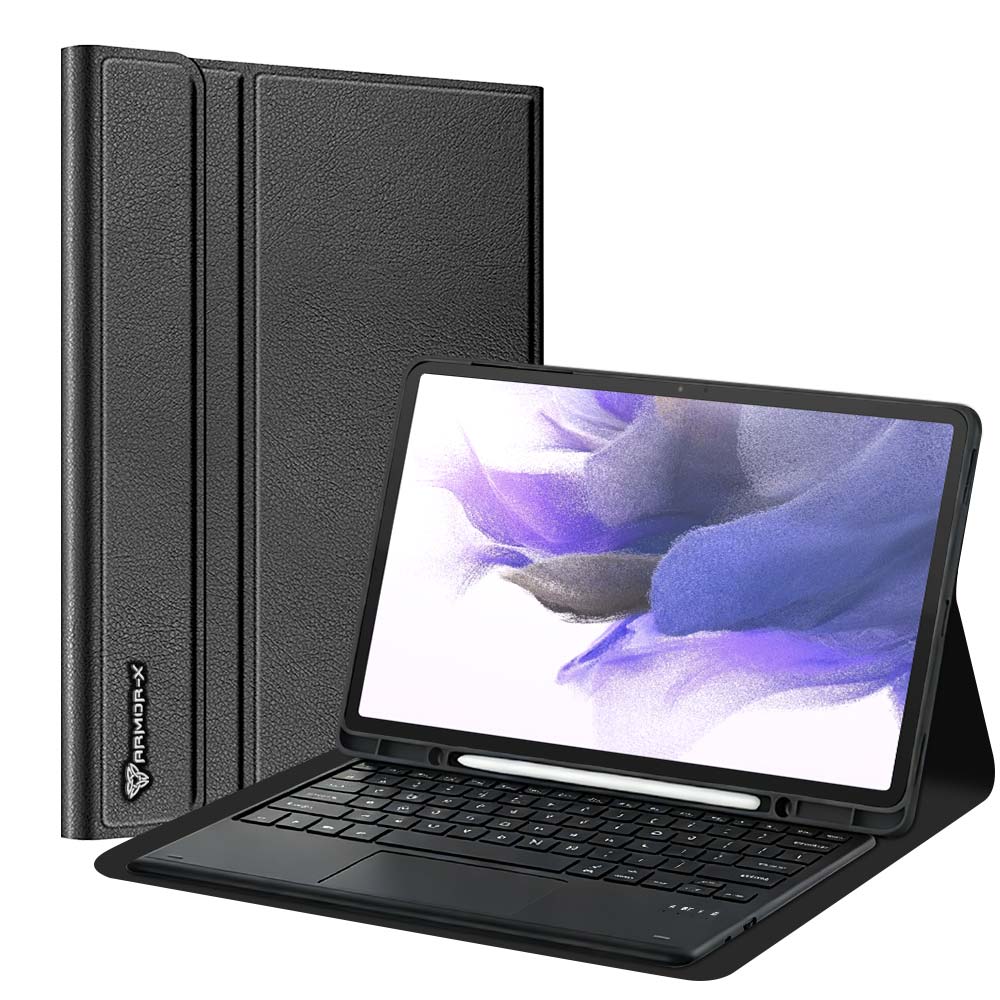 HKV-SS-X800 | Samsung Galaxy Tab S7 FE SM-T730 / T733 / T736B / T735NZ | Detachable Keyboard Case with PU leather Folio Cover