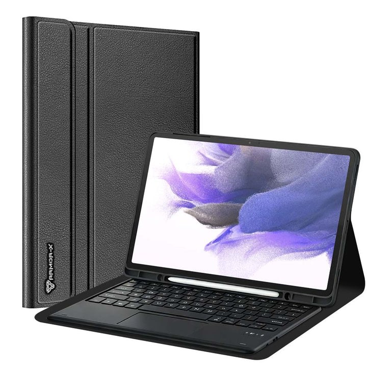 HKV-SS-X800 | Samsung Galaxy Tab S7 FE SM-T730 / T733 / T736B / T735NZ | Detachable Keyboard Case with PU leather Folio Cover