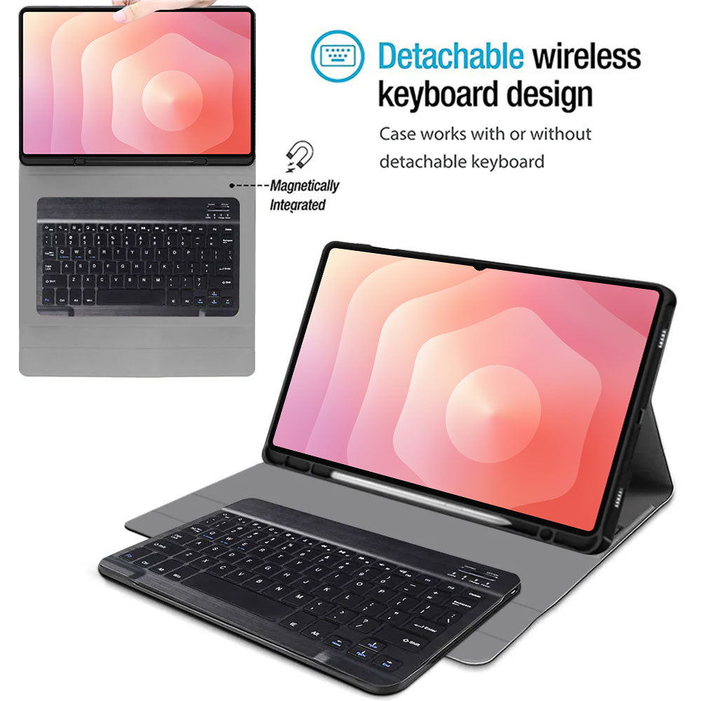 ARMOR-X Samsung Galaxy Tab S11 Ultra SM-X930 / X936 shockproof case, impact protection cover. Shockproof case with magnetic detachable wireless keyboard.